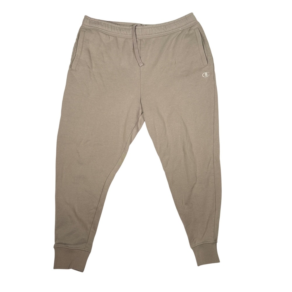 Champion Khaki Tan Fleece Joggers Womens XL Sweatpants Y853E Tantalizing‎ Tan